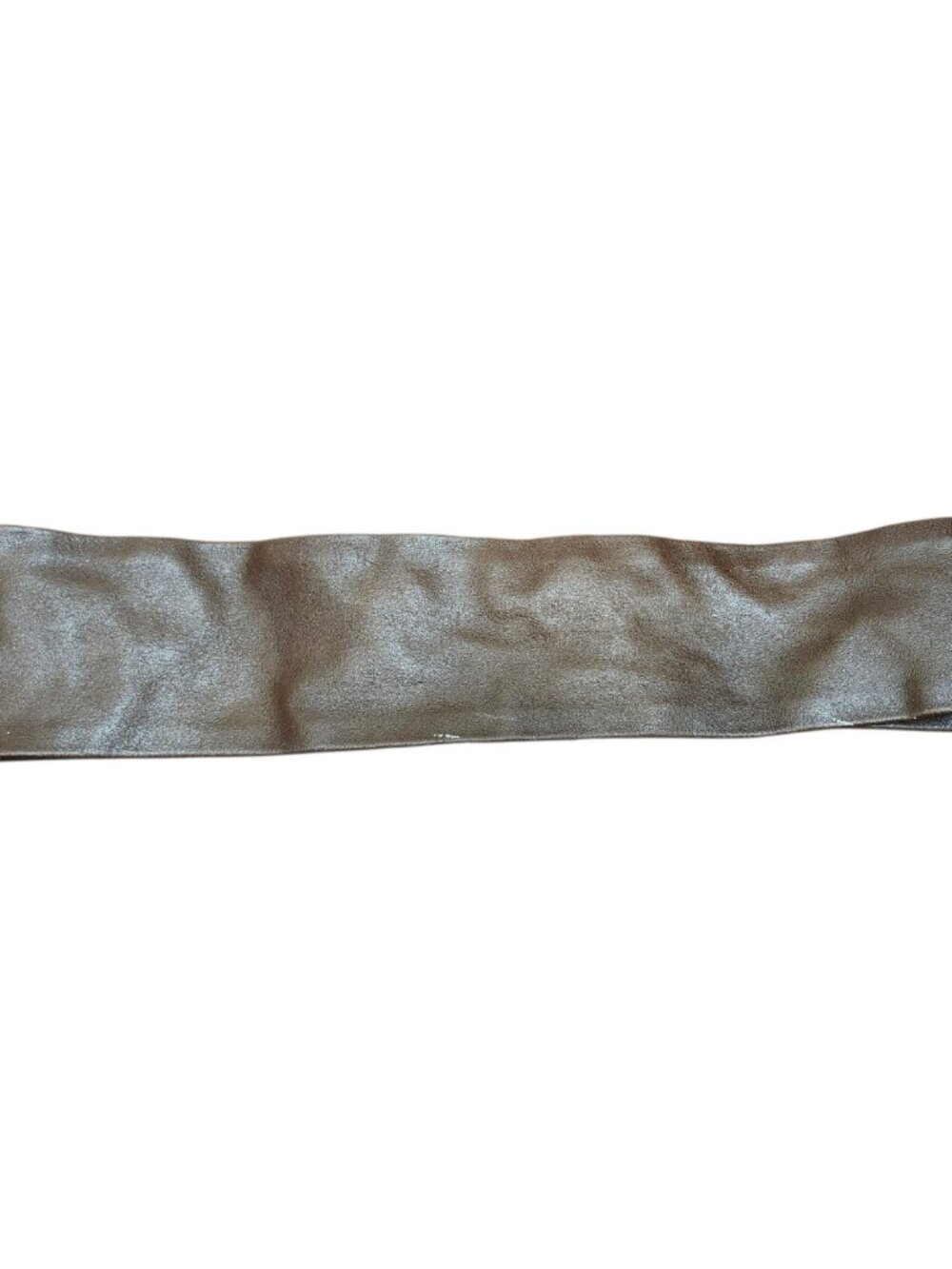 Italian Leather Wide Belt Brown Wrap Waist Belt Silver Ring Buckle Size M 31” - Picture 3 of 10